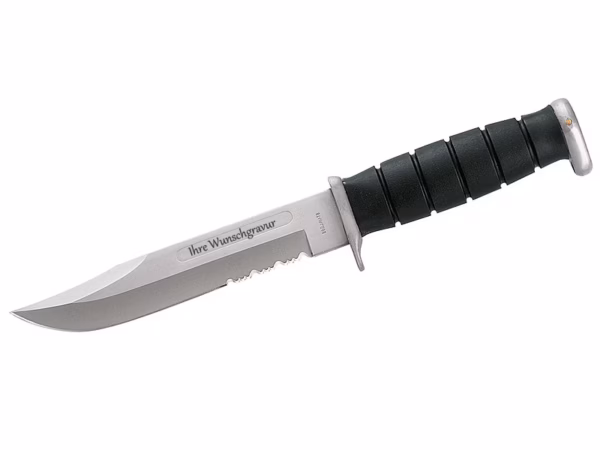 Herbertz Gürtelmesser, Bowie-Klinge 17.5 cm - Gravur möglich -