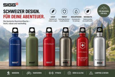 SIGG Alutrinkflasche 'Traveller' 0,6 L - Gravur möglich ( mit kleinen Schönheitsfehlern )