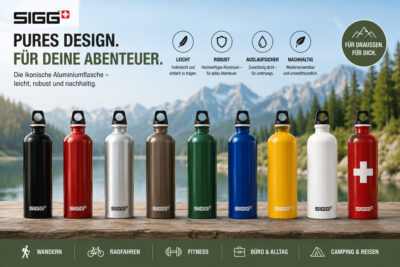 SIGG Alutrinkflasche 'Traveller' 1 L - Gravur möglich ( mit kleinen Schönheitsfehlern )