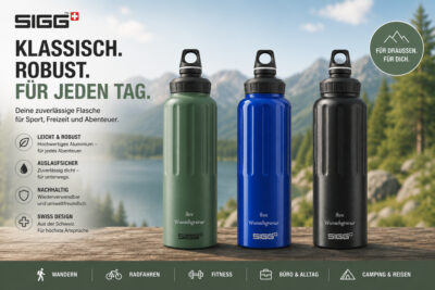 SIGG Alutrinkflasche 'WMB Traveller' 1,5 Liter - Gravur möglich ( mit kleinen Schönheitsfehlern )