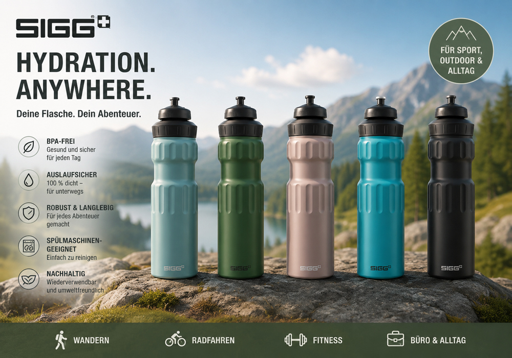 SIGG Alutrinkflasche 'WMB Sport Touch' - 0,75 L - Gravur möglich