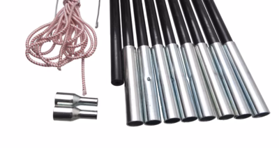 BasicNature Fiberglaszeltstange - Ersatzstangen für Zelte