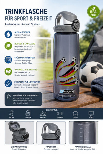 Nalgene Trinkflasche 'OTF' - 0,65 L Football - Gravur möglich