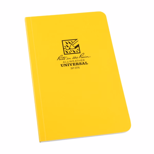 Rite in the Rain All-Wetter Field-Flex Notizbuch - gelb No. 374