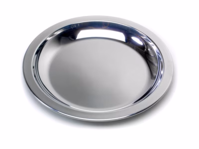 BasicNature Edelstahl Teller - flach - Gravur möglich -