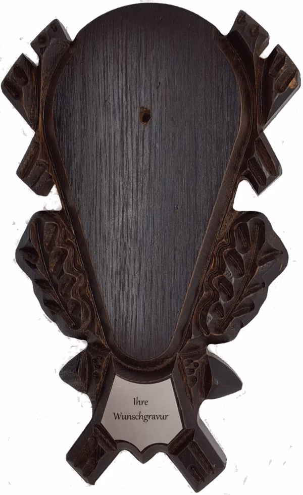 AKAH Gehörnbrett für Rehwild, mit Ausfräsung, 23x14 cm - Gravur möglich