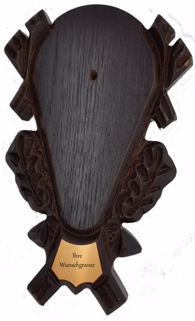 AKAH Gehörnbrett für Rehwild, mit Ausfräsung, 23x14 cm - Gravur möglich