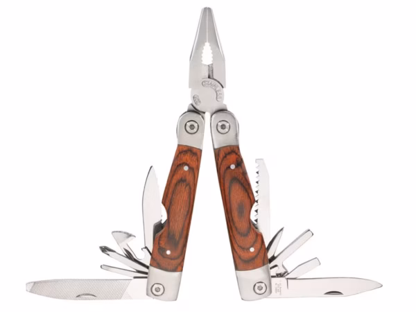 Herbertz Multitool mit Schalen aus Pakkaholz