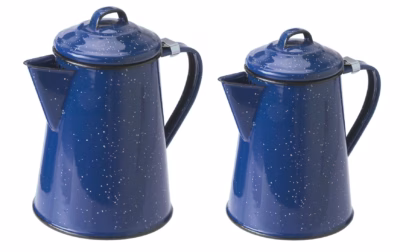 GSI Emaille Kaffeekanne - blau