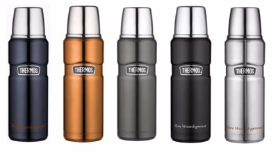 Thermos Isolierflasche 'King' - 0,47 L - Gravur möglich