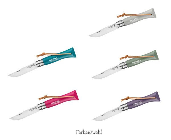 Opinel Taschenmesser No 06 COLORAMA, rostfrei - Gravur möglich -