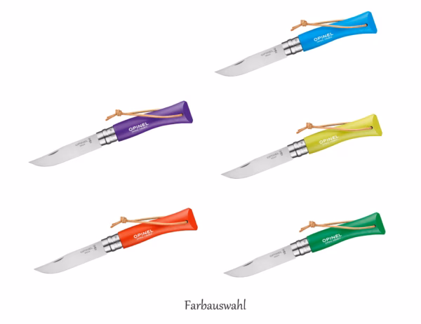 Opinel Taschenmesser No 07 COLORAMA, rostfrei - Gravur möglich -