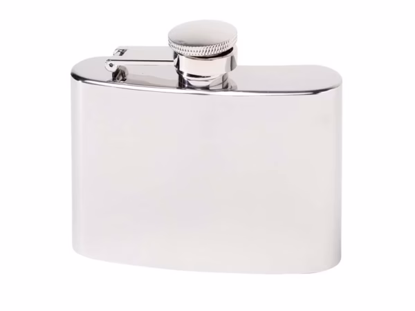 Herbertz Taschenflasche, Edelstahl, 118 ml - Gravur möglich -
