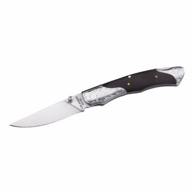 Herbertz Einhandmesser, AISI 420, HolzSchalen - Gravur möglich -