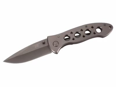 Herbertz Einhandmesser, AISI 420, EdelstahlHeft - Gravur möglich -