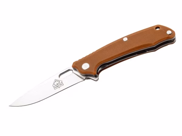 Puma TEC Einhandmesser mit Clip, G10, braun