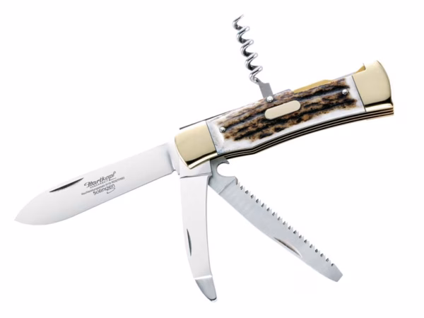 Hartkopf-Solingen JagdTaschenmesser, Hirschhorn, Stahl 1.4110