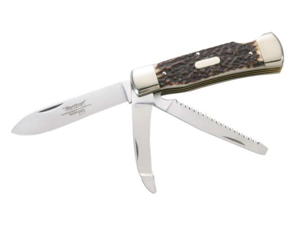 Hartkopf-Solingen Jagdtaschenmesser, Hirschhorn, Klinge 1.4110 Stahl,
