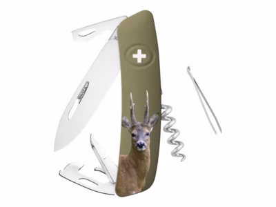SWIZA Taschenmesser D05 Rehbockmotiv - Gravur möglich -