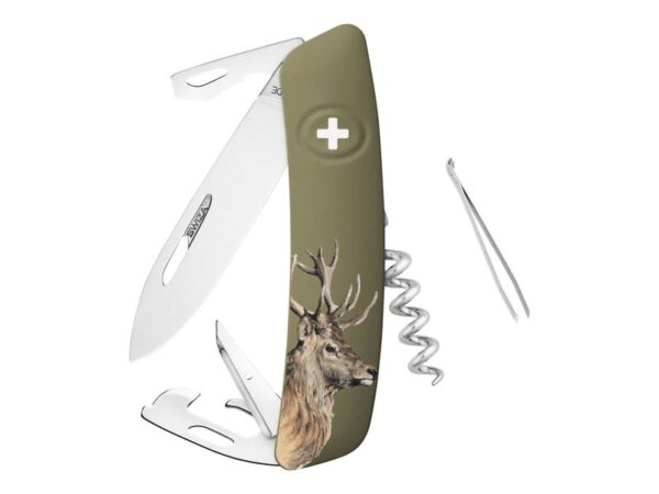 SWIZA Taschenmesser D05 Hirschmotiv - Gravur möglich -