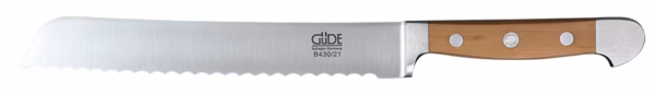 Güde Brotmesser, geschmiedet, Serie Alpha, Edition Jeunes Restaurateurs, Griff Birnenholz