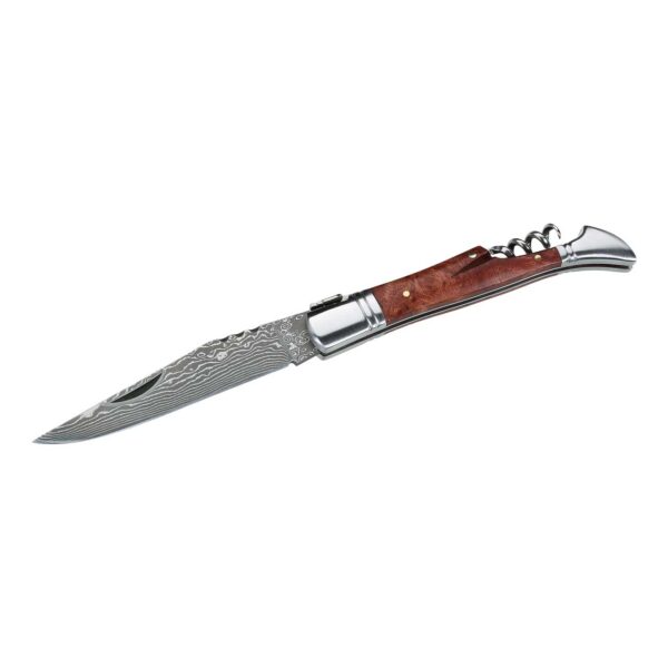 Herbertz Taschenmesser, Laguiole-Stil, 71 Lagen Damaststahl, Quittenholz
