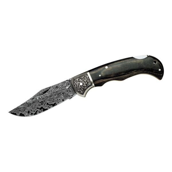 Herbertz DamastTaschenmesser, 49 Lagen, PakkaholzSchalen,
