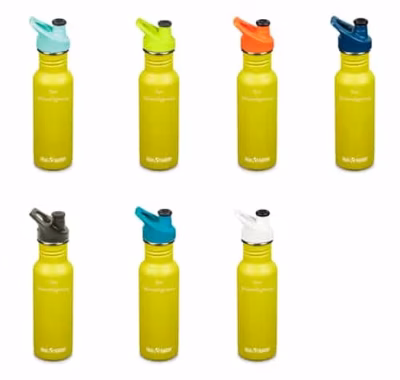 Klean Kanteen Trinkflasche Classic (532 ml) "Green Apple" - Sport Cap - Deckelfarbe wählbar - Gravur möglich