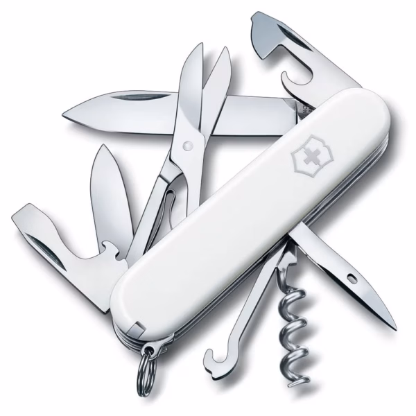 Victorinox Taschenmesser Climber, 14 Funktionen, weiss - Gravur auf der Klinge möglich