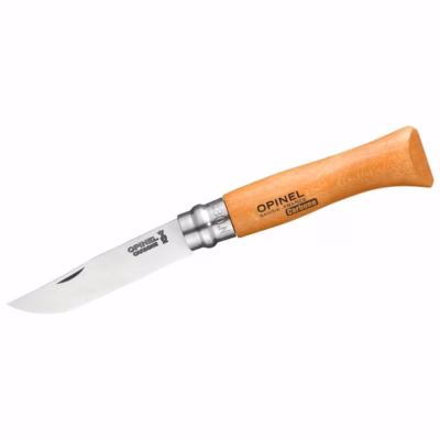 Opinel Taschenmesser No 08, Buche, Carbon - Gravur am Griff möglich