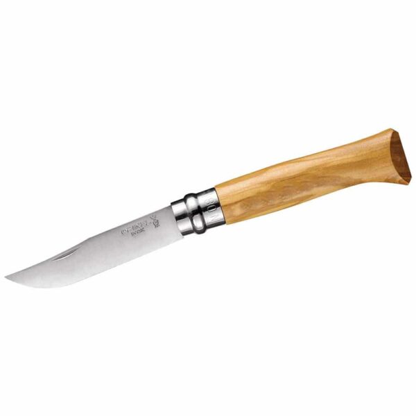 Opinel Taschenmesser No 08, Olive, rostfrei - Gravur möglich