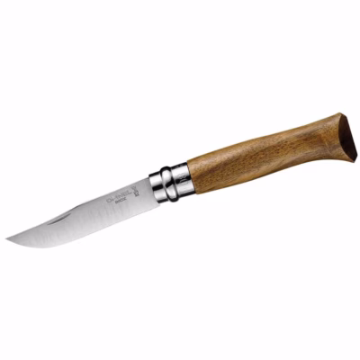 Opinel Taschenmesser No 08, Walnuss, rostfrei - Gravur möglich