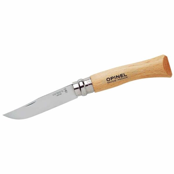 Opinel Taschenmesser No 07, Buche, rostfrei - Gravur möglich