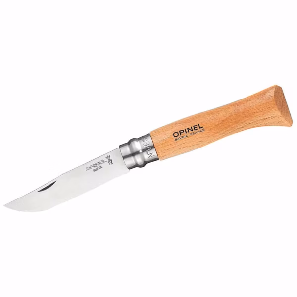 Opinel Taschenmesser No 08, Buche, rostfrei - Gravur möglich