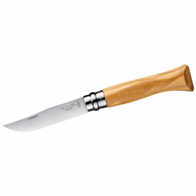 Opinel Taschenmesser No 06, Olive, rostfrei - Gravur möglich