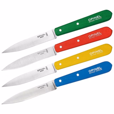 Opinel Küchenmesser No 112 CLASSIC, Set mit 4 Messern - Gravur möglich