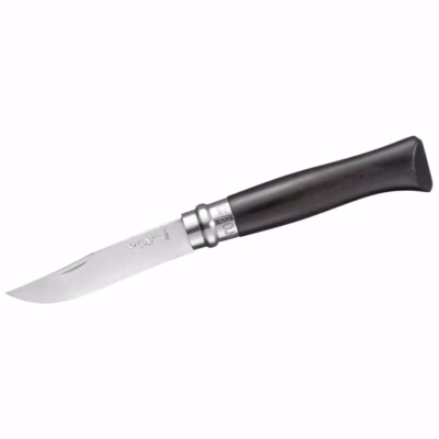 Opinel Taschenmesser No 08, Ebenholz, rostfrei - Gravur möglich