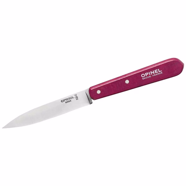 Opinel Küchenmesser No 112, rostfrei, Buche, violett - Gravur möglich