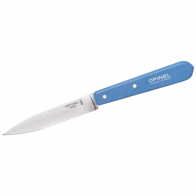 Opinel Küchenmesser No 112, rostfrei, Buche, blau - Gravur möglich