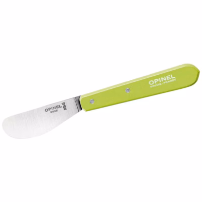 Opinel Aufstrichmesser No 117, rostfrei, Buche, grün - Gravur möglich