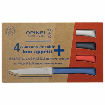 Opinel Tafelmesser Bon Appetit+ PRIMO, 4er Set - Gravur möglich