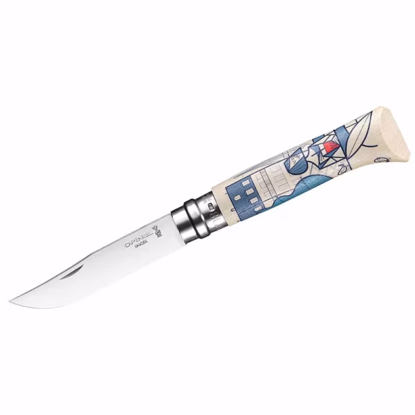 Opinel Taschenmesser No 08, rostfrei, Edition FRANCE ! Ale Giorgini - Gravur möglich