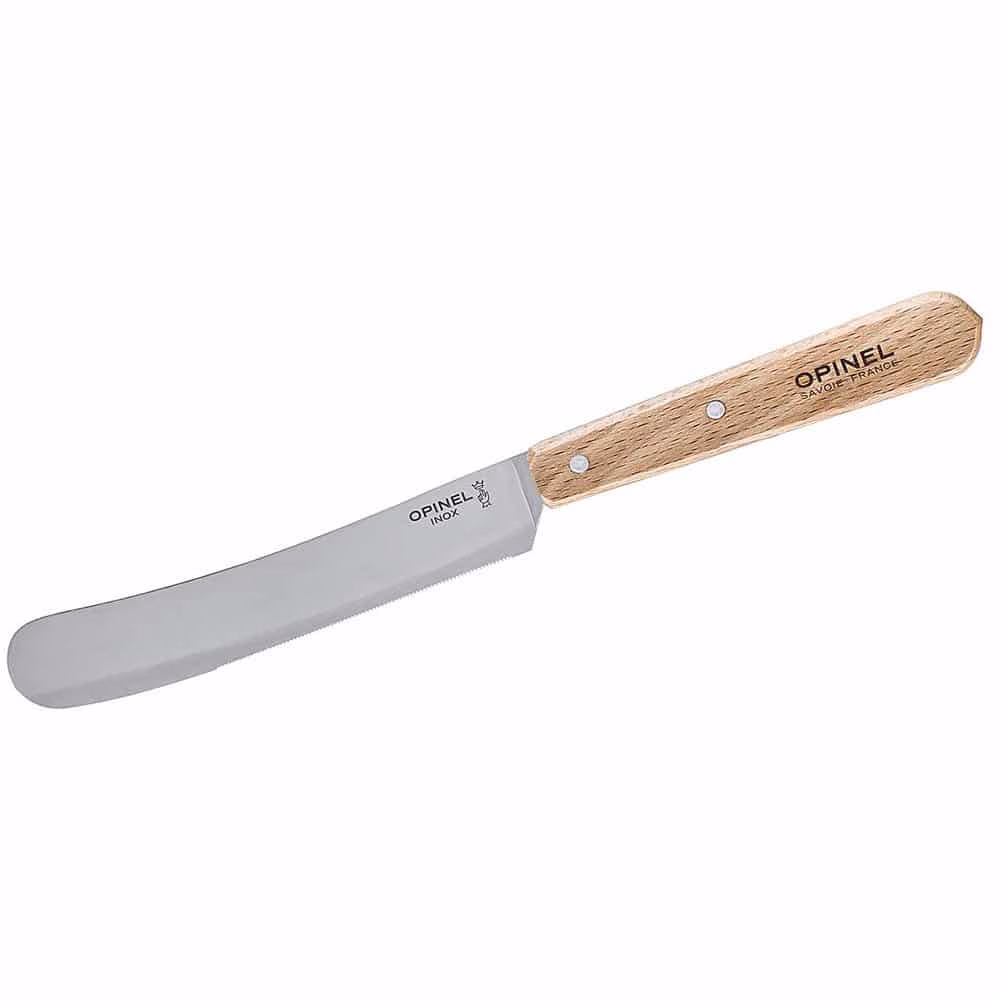 Opinel Frühstücksmesser, rostfrei, Buche natur - Gravur möglich