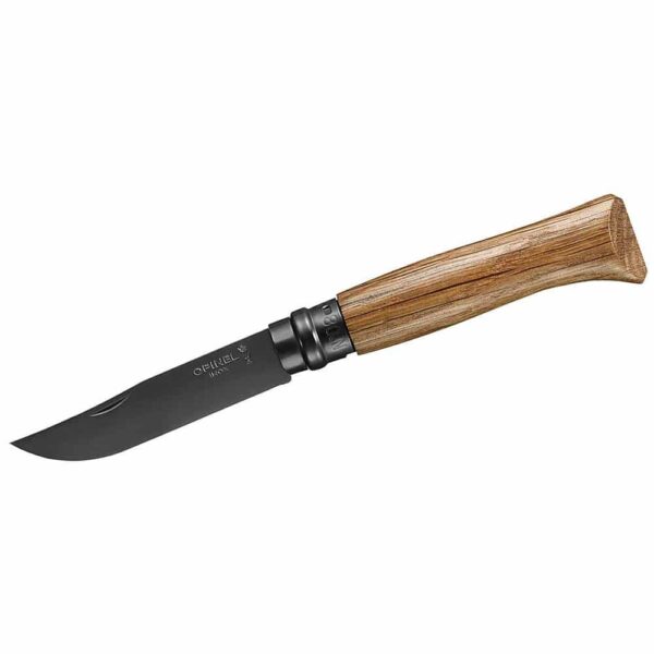 Opinel No8 Black Oak Taschenmesser - Gravur möglich