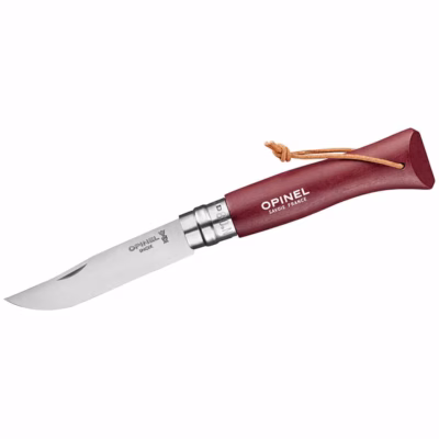 Opinel Taschenmesser No 08 Colorama Earth, burgund - Gravur möglich