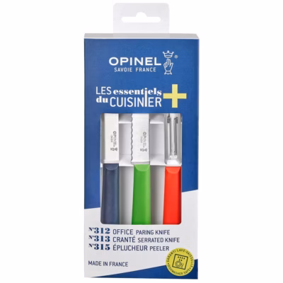 Opinel Küchenmesser-Set ESSENTIELS+ Trio, rostfrei, 3 Messer