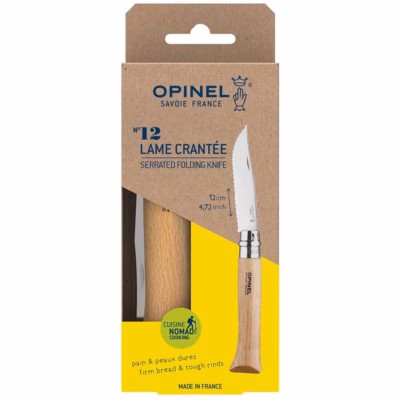 Opinel Taschenmesser No 12 Sägezahnung - Gravur möglich ( Griff )