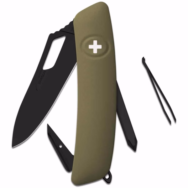 Einhandmesser SH02 ALL BLACK OLIVE - Gravur möglich -