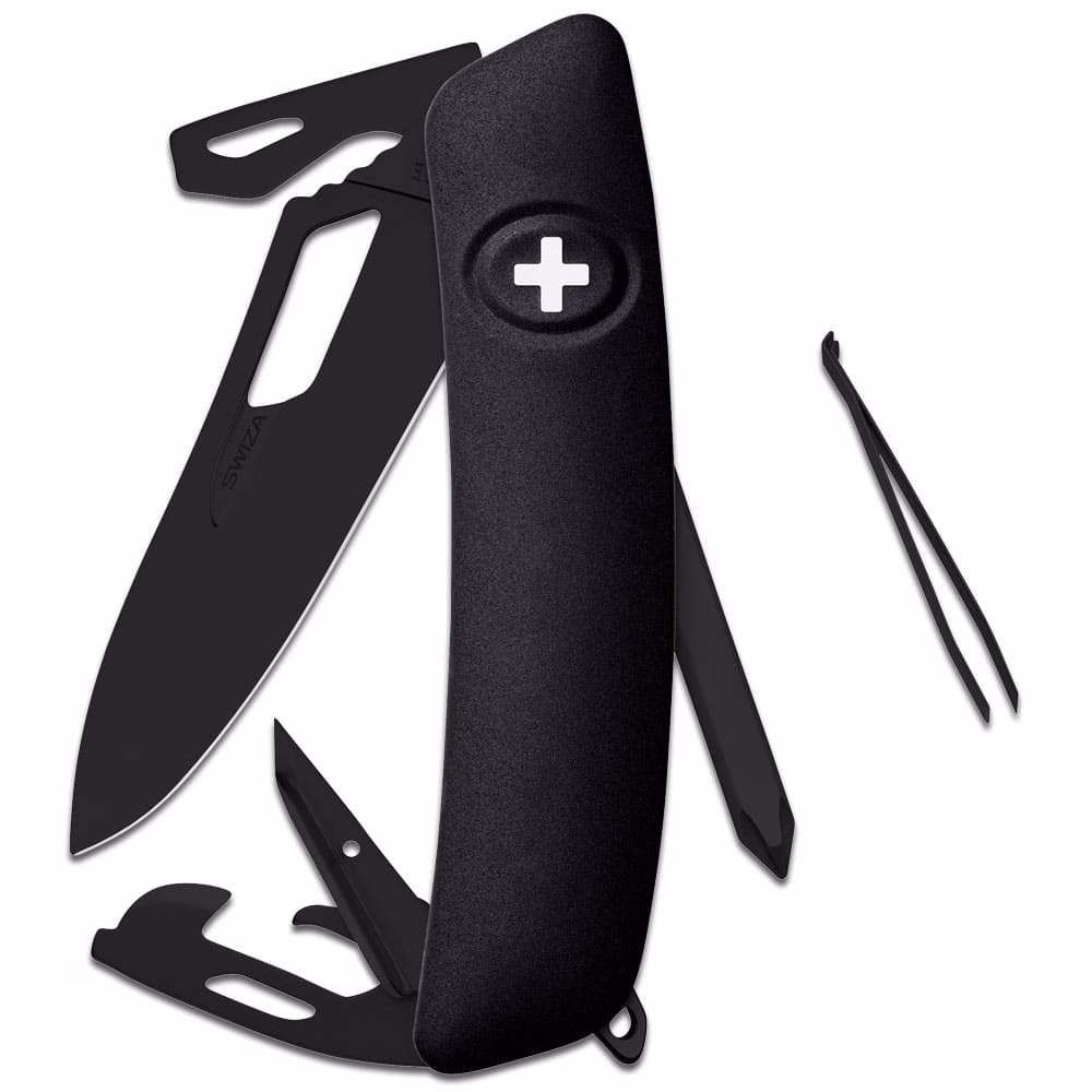 SWIZA Einhandmesser SH04 ALL BLACK - Gravur möglich -