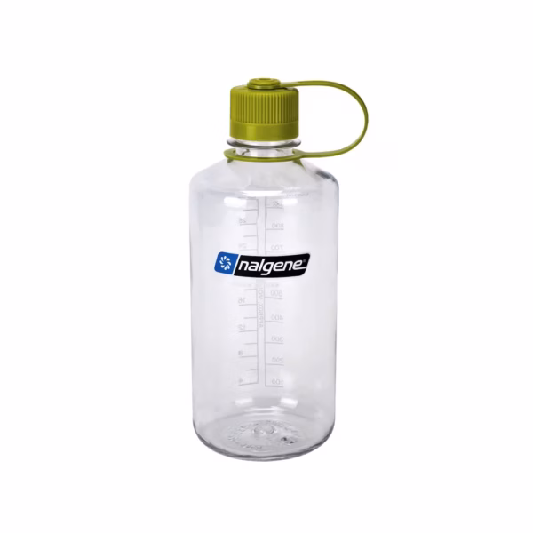Nalgene Trinkflasche ‘EH Sustain’ ( zu 50 % aus zertifizierten recycelten Materialien ) –  1 L klar, Gravur möglich
